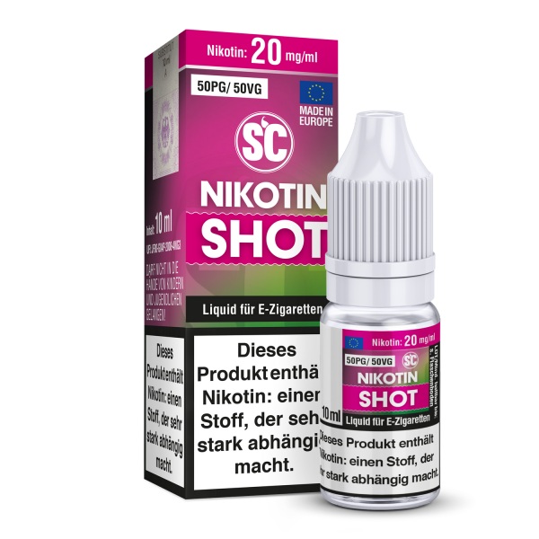 SC - 10ml Nikotin Shot 50PG/50VG 20 mg/ml 10er
