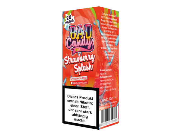 Bad Candy Liquids - Strawberry Splash - Nikotinsalz Liquid 