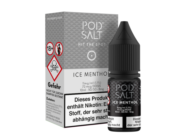 Pod Salt - Ice Menthol - Nikotinsalz Liquid 11 mg/ml 5er Packung