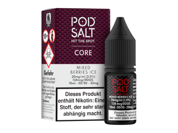 Pod Salt Core - Mixed Berries Ice - Nikotinsalz Liquid 20 mg/ml