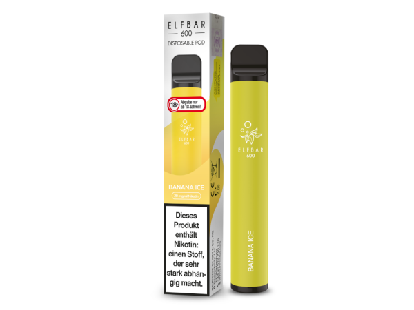 Elfbar 600 Einweg E-Zigarette - Banana Ice 20 mg/ml