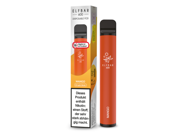 Elf Bar 600 Einweg E-Zigarette - Mango 20 mg/ml