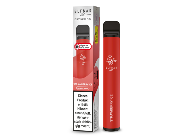 Elfbar 600 Einweg E-Zigarette - Strawberry Ice 20 mg/ml
