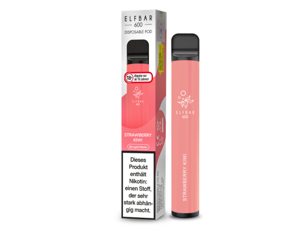 Elfbar 600 Einweg E-Zigarette - Strawberry Kiwi 20 mg/ml