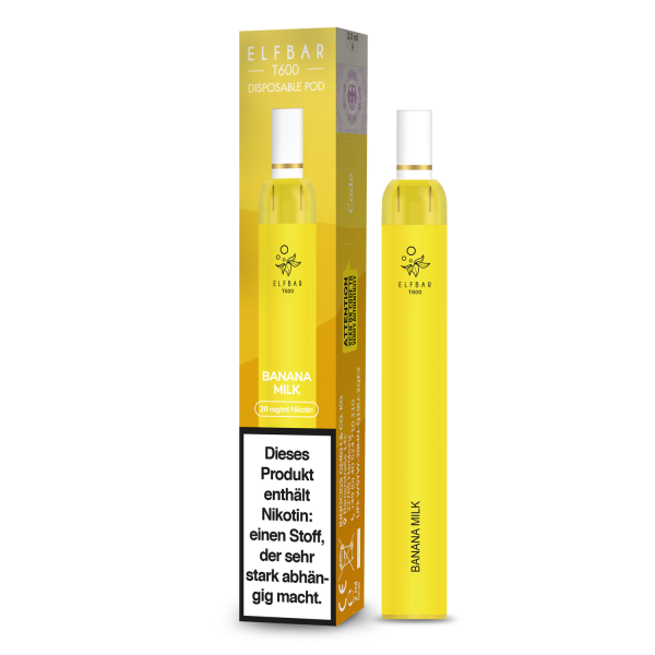 Elfbar T600 Einweg E-Zigarette - Banana Milk 20 mg/ml