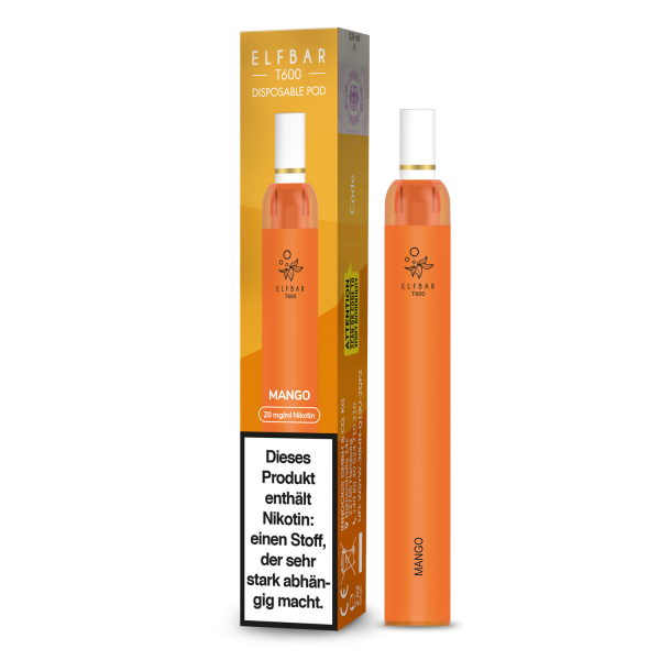 Elfbar T600 Einweg E-Zigarette - Mango 20 mg/ml