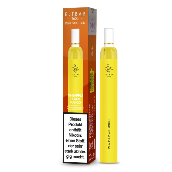 Elfbar T600 Einweg E-Zigarette - Pineapple Peach Mango 20 mg/ml