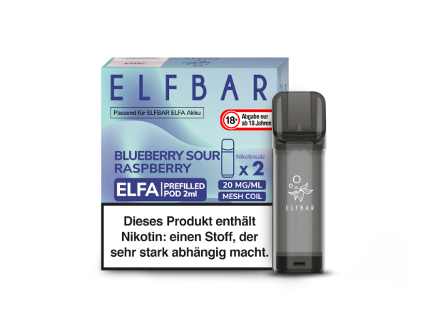 Elfbar Elfa Pod Blueberry Sour Raspberry 20mg/ml (2 Stück pro Packung)