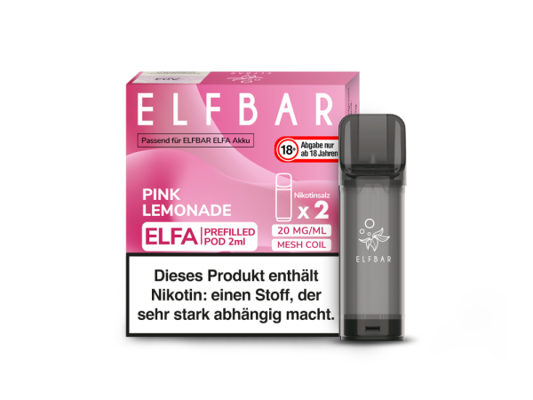 Elfbar Elfa Pod Pink Lemonade 20mg/ml (2 Stück pro Packung)