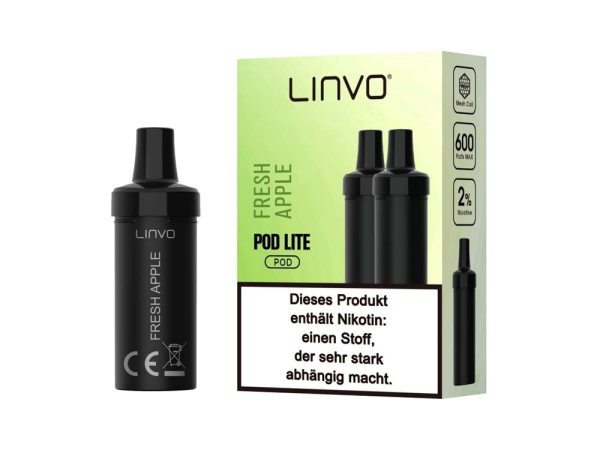 Linvo Pod Lite Cartridge Fresh Apple 20 mg/ml (2 Stück pro Packung)