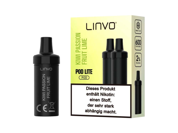 Linvo Pod Lite Cartridge Kiwi Passionfruit Lime 20 mg/ml (2 Stück pro Packung)