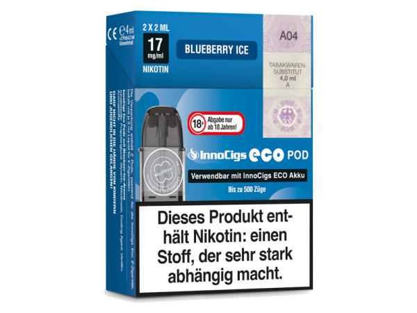 InnoCigs - Eco Pod Blueberry Ice 17mg/ml (2 Stück pro Packung)