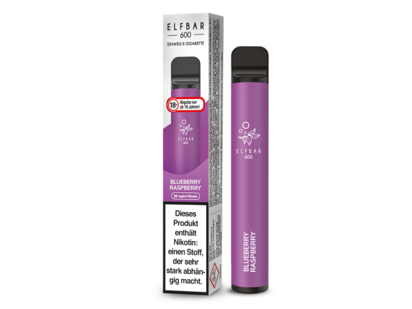 Elfbar 600 Einweg E-Zigarette - Blueberry Raspberry 20 mg/ml