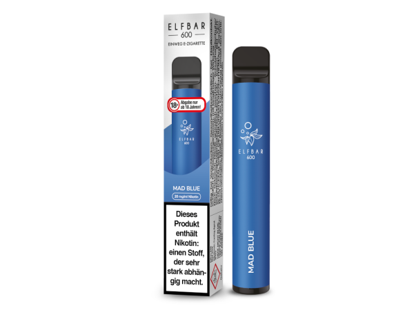Elf Bar 600 Einweg E-Zigarette - Mad Blue 20 mg/ml
