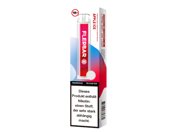 Flerbar M - Einweg E-Zigarette - Apple Ice 20 mg