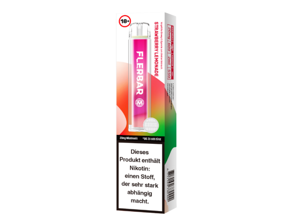Flerbar M - Einweg E-Zigarette - Strawberry Lemonade 20 mg