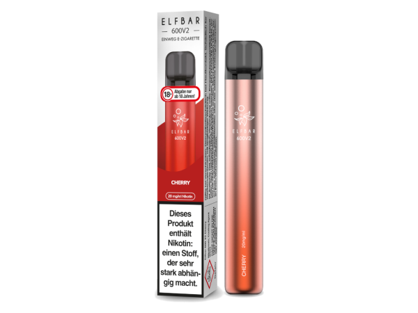 Elfbar 600 V2 Einweg E-Zigarette - Cherry 20 mg/ml