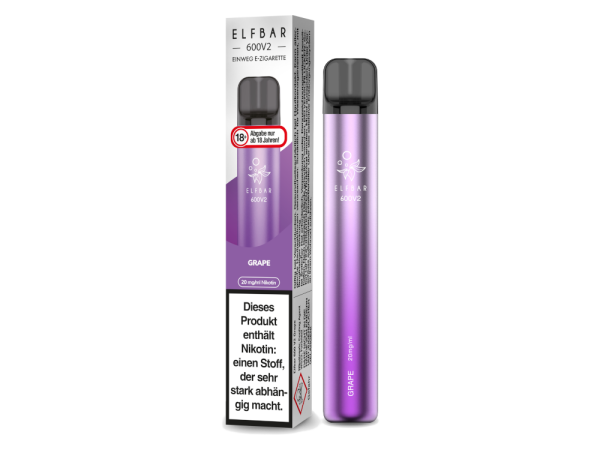 Elfbar 600 V2 Einweg E-Zigarette - Grape 20 mg/ml