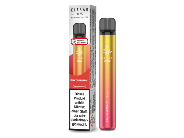 Elfbar 600 V2 Einweg E-Zigarette - Pink Grapefruit 20 mg/ml