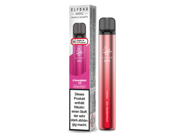 Elfbar 600 V2 Einweg E-Zigarette - Strawberry Ice 20 mg/ml
