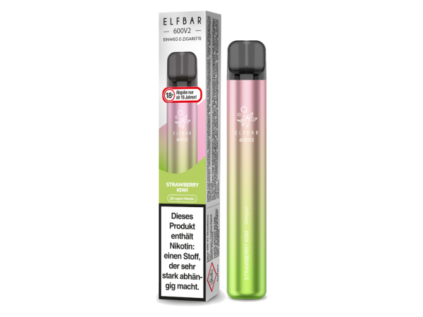 Elfbar 600 V2 Einweg E-Zigarette - Strawberry Kiwi 20 mg/ml